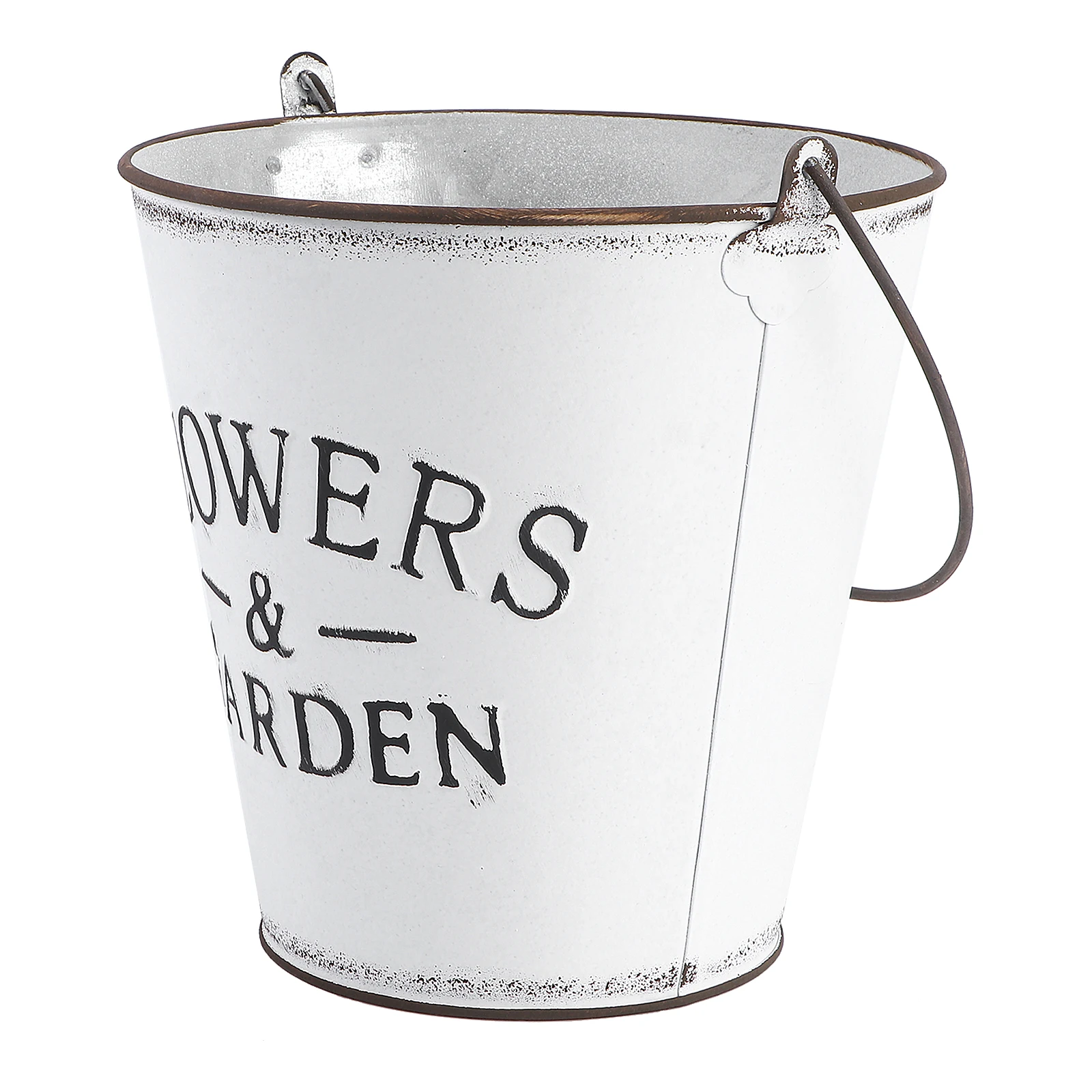 White Flower Pot 15.5x16H Simple Home Decorative Bucket Tabletop Storage Galvanized Arranging Jug Premium Rural Style
White Flower Pot 15.5x16H Simple Home Decorative Bucket Tabletop Storage Galvanized Arranging Jug Premium Rural Style