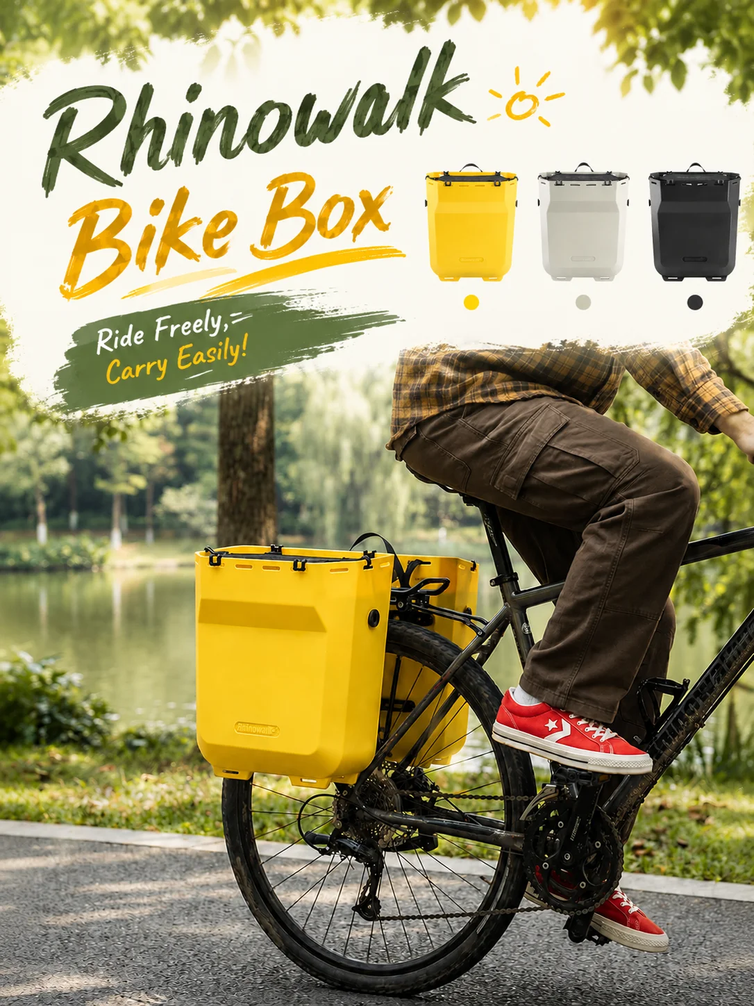 Rhinowalk 20L Bike Rear Rack Basket Quick Release Bicycle Side Box 1PC/2PCS With UFO Buckle Mesh Cover Cargo Bag Shoulder Pack
Rhinowalk 20L Bike Rear Rack Basket Quick Release Bicycle Side Box 1PC/2PCS With UFO Buckle Mesh Cover Cargo Bag Shoulder Pack