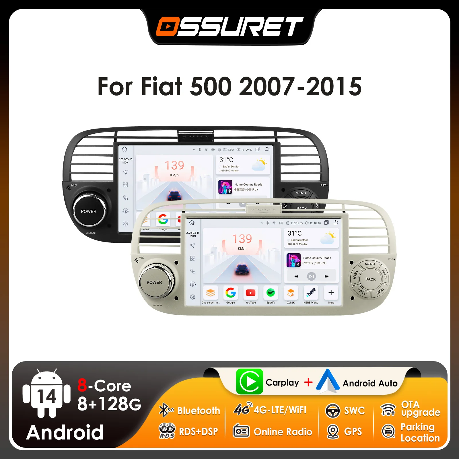 7'' Ossuret 2Din Android12 Car Radio for Fiat 500 2007 - 2015 Multimedia Navigation GPS RDS DSP 4G CarPlay UI7862 Quad Octa Core
7'' Ossuret 2Din Android12 Car Radio for Fiat 500 2007 - 2015 Multimedia Navigation GPS RDS DSP 4G CarPlay UI7862 Quad Octa Core