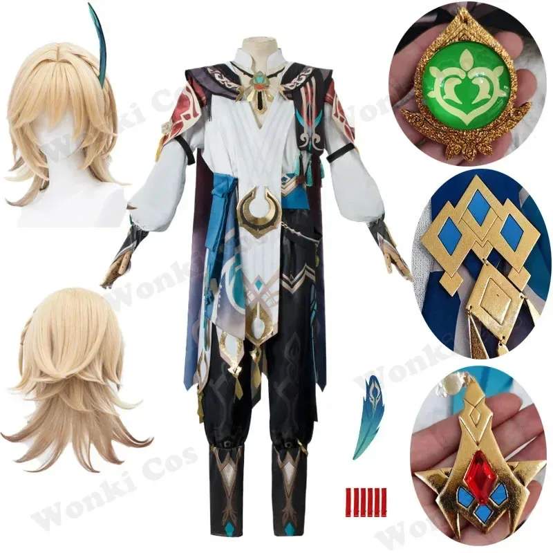 Kaveh Cosplay Costume Wig Hair Game Impact Sumeru Kaveh Cosplay Suit for Party Men Costumes with Headwear
Kaveh Cosplay Costume Wig Hair Game Impact Sumeru Kaveh Cosplay Suit for Party Men Costumes with Headwear