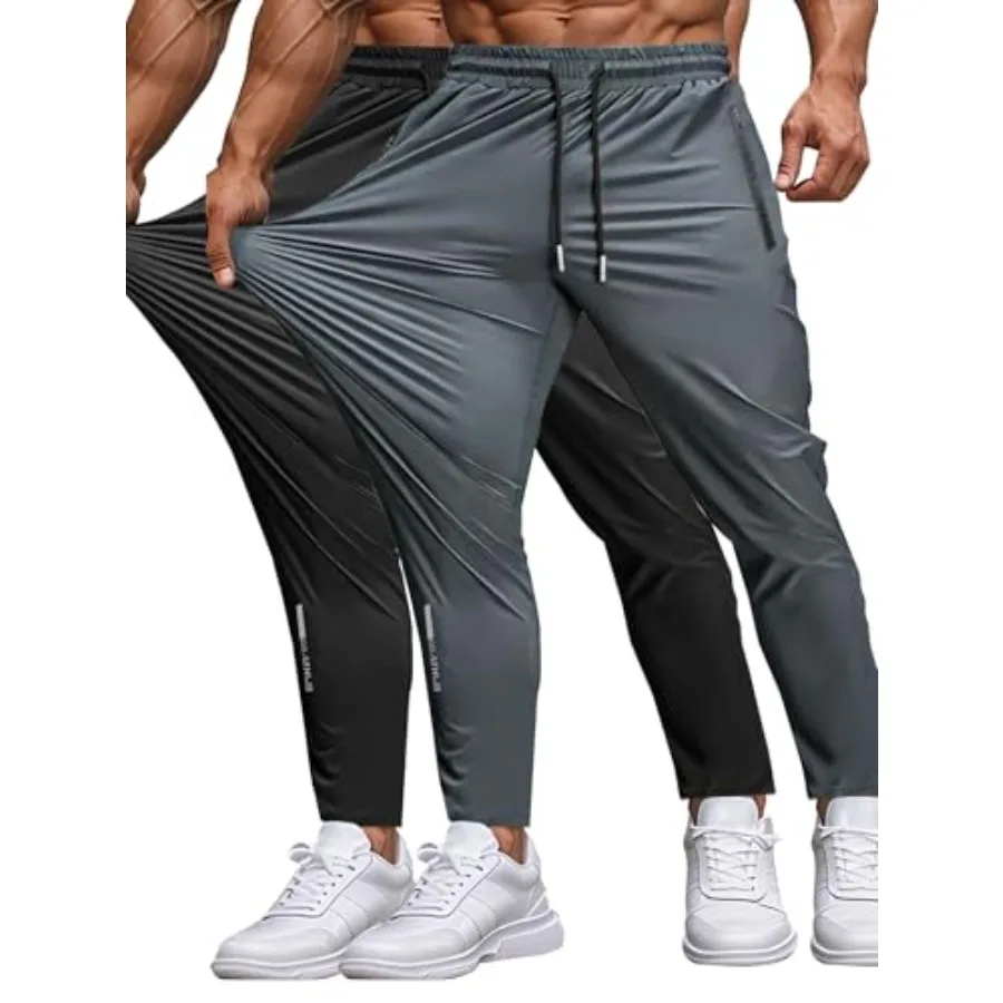 Hidkat Men's Sweatpants Lightweight Active Pants Quick Dry for Running Jogging Yoga Golf with Zipper Pockets
Hidkat Men's Sweatpants Lightweight Active Pants Quick Dry for Running Jogging Yoga Golf with Zipper Pockets