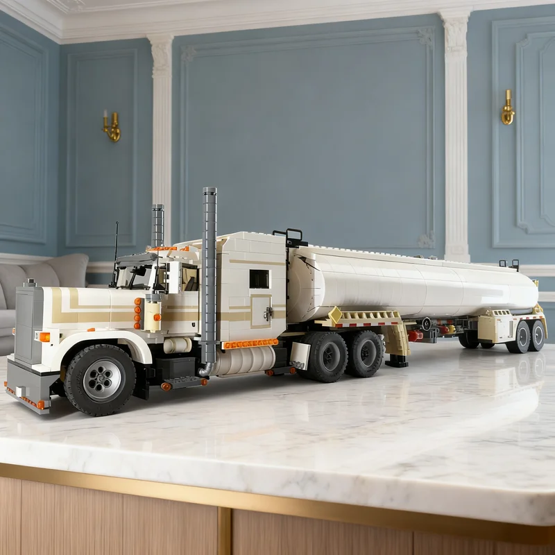 2631PCS MOC Technology 1 17 Fuel Trailer Semi Truck Model DIY Creative Assembly Building Blocks Display Birthday Gift Home Set
2631PCS MOC Technology 1 17 Fuel Trailer Semi Truck Model DIY Creative Assembly Building Blocks Display Birthday Gift Home Set
