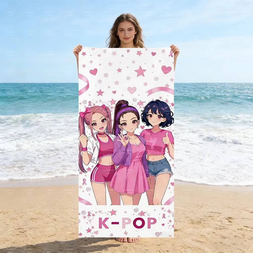 K-POP Group Beach Towel, Hearts Stars Ribbon Design, Soft Bath Pool Towel Ideal for K-Pop Fans Gift
K-POP Group Beach Towel, Hearts Stars Ribbon Design, Soft Bath Pool Towel Ideal for K-Pop Fans Gift