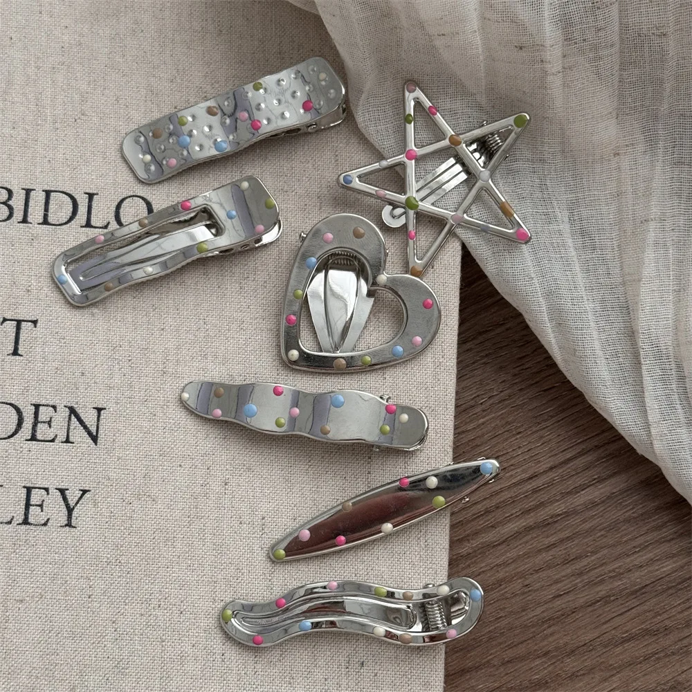 2025 Women's Colorful Dot Oil Silver Metal Hairpin Bow for Party Decoration Side Clip Side Water Drop Headwear
2025 Women's Colorful Dot Oil Silver Metal Hairpin Bow for Party Decoration Side Clip Side Water Drop Headwear
