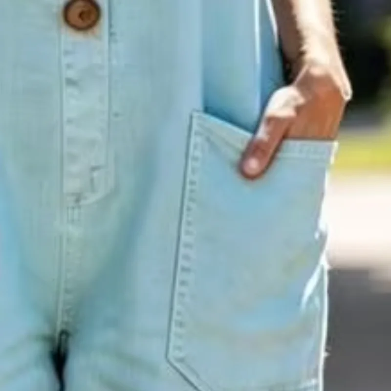 Summer Wide Leg Romper Button Up Wide Leg Relaxed Fit Long Pants Rompers Casual Beach Loose Overall with Pockets
Summer Wide Leg Romper Button Up Wide Leg Relaxed Fit Long Pants Rompers Casual Beach Loose Overall with Pockets