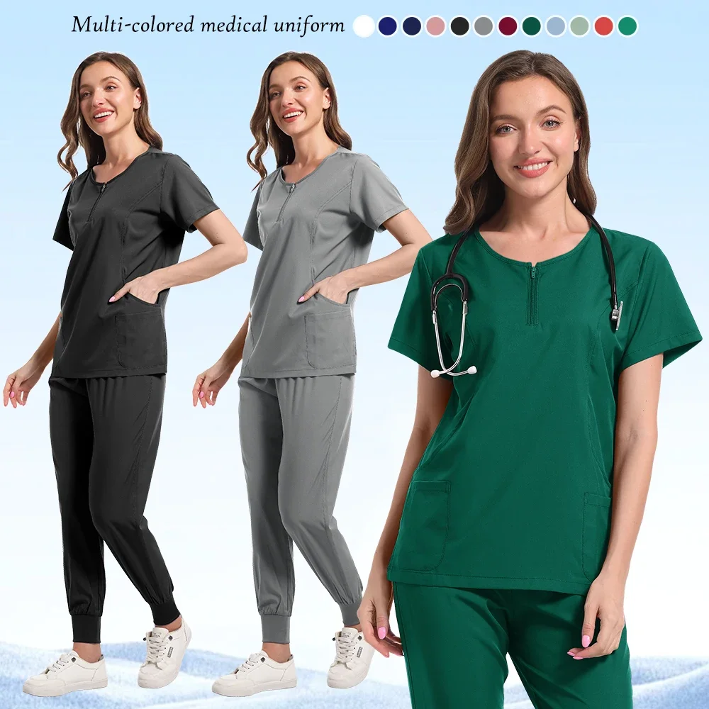V-neck sportswear doctor and nurse casual short-sleeved shirt pharmacy work medical hospital beauty salon nursing uniform
V-neck sportswear doctor and nurse casual short-sleeved shirt pharmacy work medical hospital beauty salon nursing uniform
