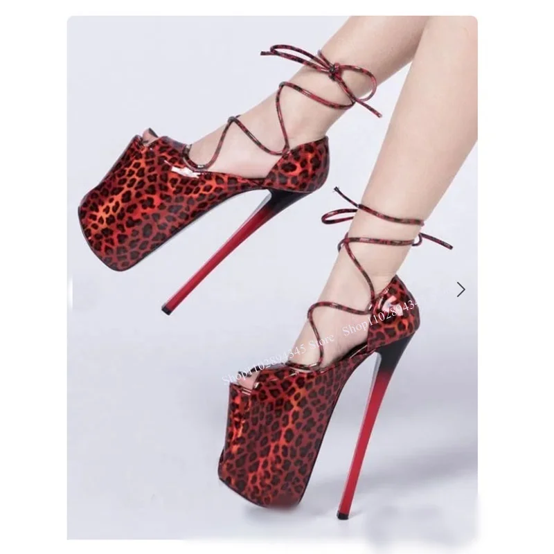 Leopard Cross Lace Up Patent Leather Pumps Thin High Heel Shallow Fashion Sexy Cool Western Summer Woman Shoes Zapatillas Mujer
Leopard Cross Lace Up Patent Leather Pumps Thin High Heel Shallow Fashion Sexy Cool Western Summer Woman Shoes Zapatillas Mujer