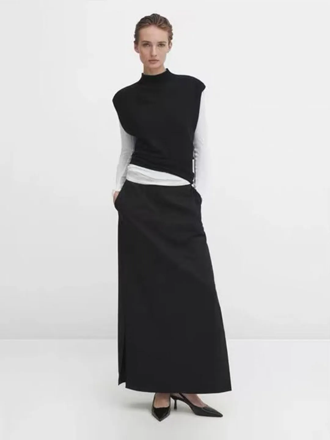 Early Autumn New Arrival Bla Versatile Faionable Knitwear High Collar oulder Padded Inner Wear for Women Luxury Sle
Early Autumn New Arrival Bla Versatile Faionable Knitwear High Collar oulder Padded Inner Wear for Women Luxury Sle