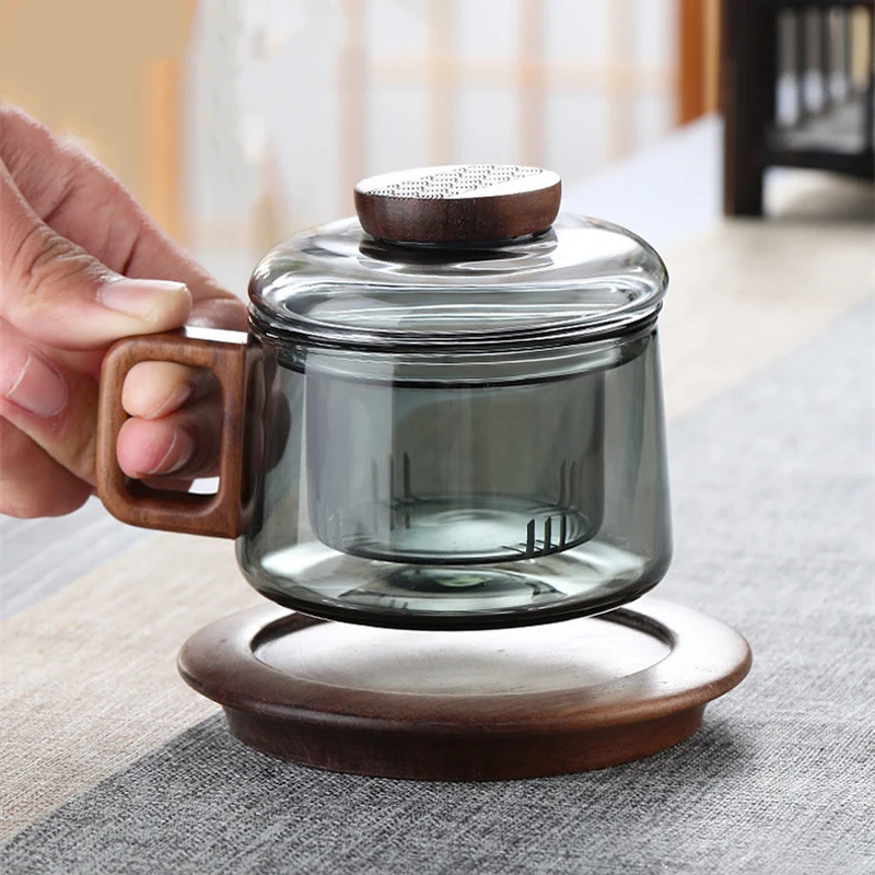 Teapot Coaster Set High Borosilicate Glass Cup with Tea Infuser Portable 3in1 Teaware Heat Resistant Kettle with Wooden Handle
Teapot Coaster Set High Borosilicate Glass Cup with Tea Infuser Portable 3in1 Teaware Heat Resistant Kettle with Wooden Handle