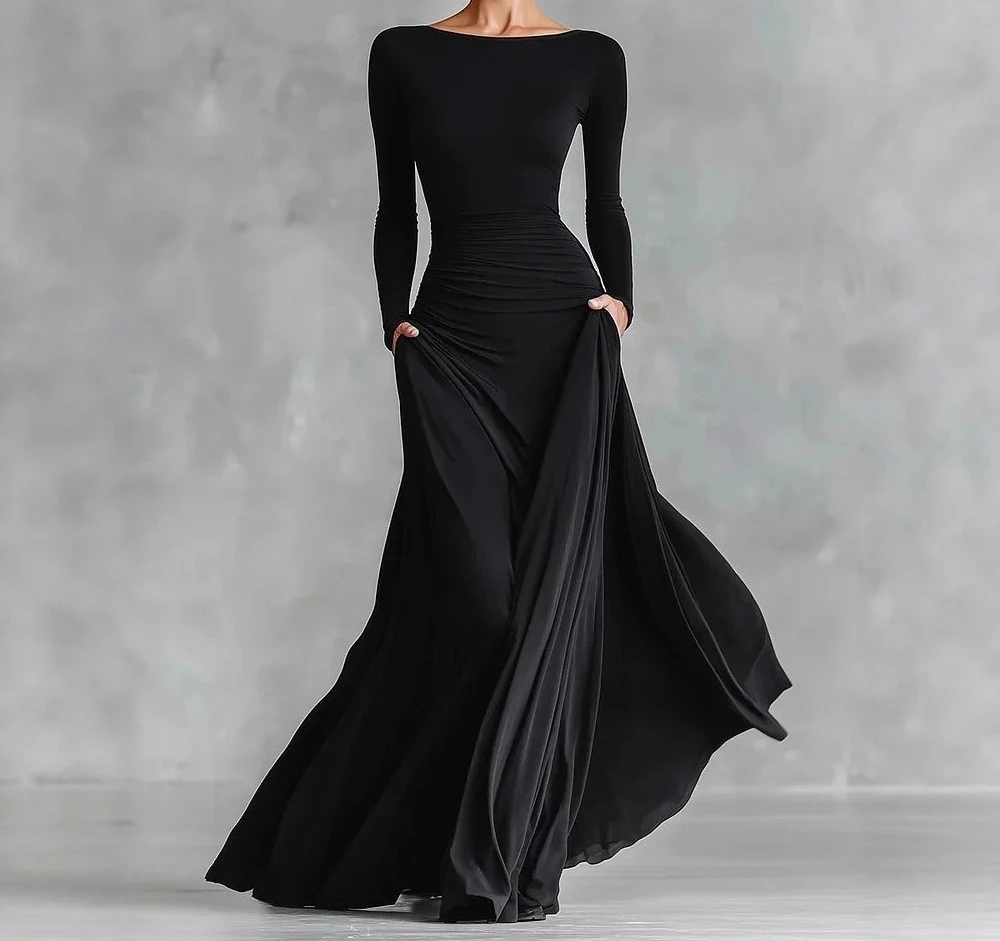 2025 Autumn and Winter Solid Color Exquisite Slim Fit Waist Slimming Irregular Dress for Women
2025 Autumn and Winter Solid Color Exquisite Slim Fit Waist Slimming Irregular Dress for Women