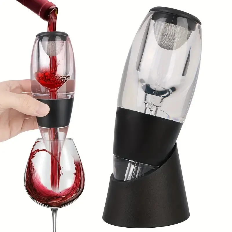 Wine Decanter Quick Sobering For Bar Party Kitchen Professional Red Wine Whisky Aerator Dispenser Pourer With Filter and Base
Wine Decanter Quick Sobering For Bar Party Kitchen Professional Red Wine Whisky Aerator Dispenser Pourer With Filter and Base