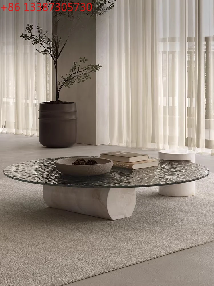 Italian light luxury water ripple coffee table combination living room small apartment creative coffee table
Italian light luxury water ripple coffee table combination living room small apartment creative coffee table