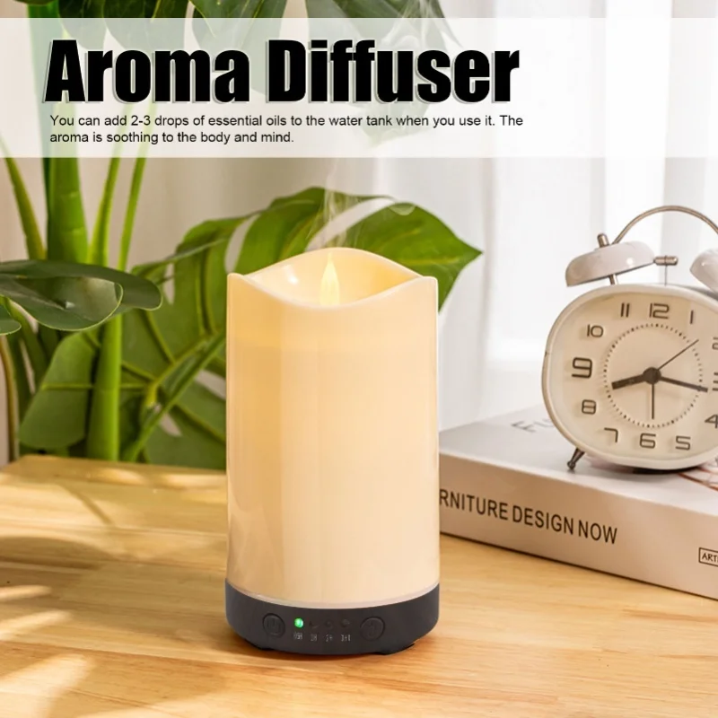Flameless Candle Diffuser Humidifier Essential Oil Diffuser With Candle Flame Effect Light For Home Office Bar Auto Shut Off
Flameless Candle Diffuser Humidifier Essential Oil Diffuser With Candle Flame Effect Light For Home Office Bar Auto Shut Off