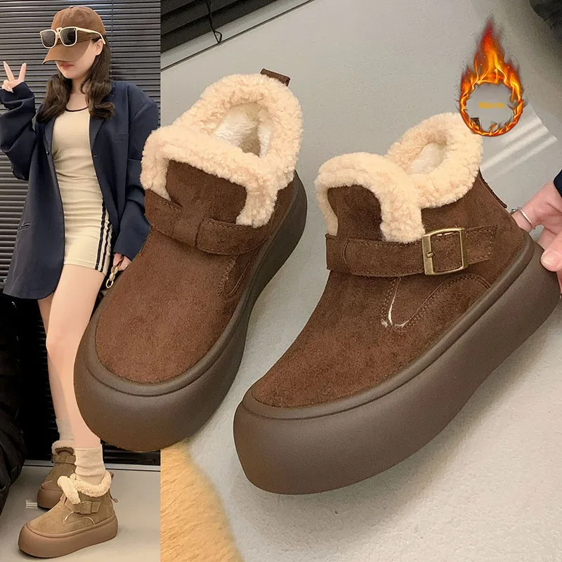 Thick Bottom High Top Winter Snow Boots Women's Sporty Dad Shoes Fleece Lined Warm Cotton Shoes Casual Business Style
Thick Bottom High Top Winter Snow Boots Women's Sporty Dad Shoes Fleece Lined Warm Cotton Shoes Casual Business Style