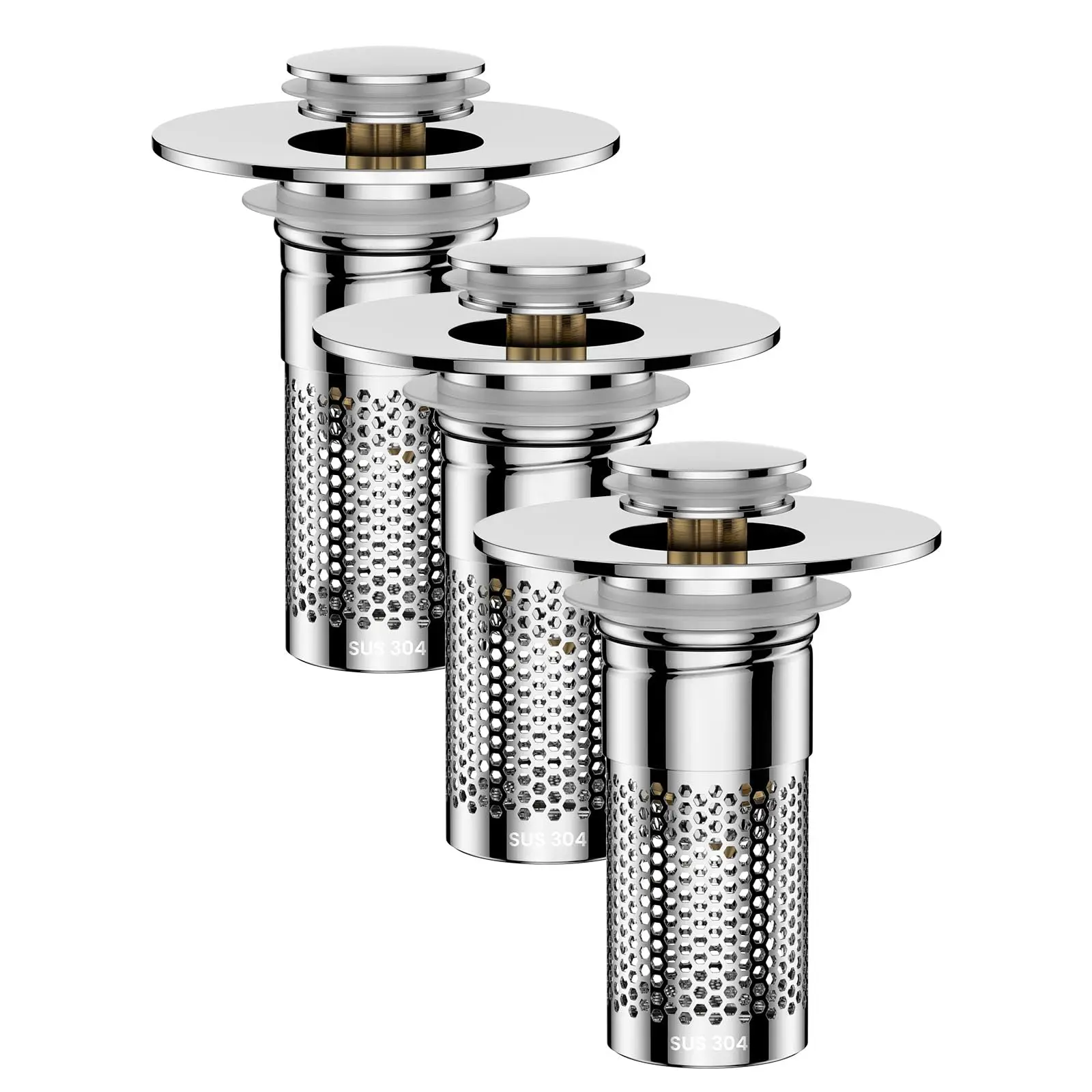 Набор из 3 сливных фильтров для раковины, выдвижной фильтр для слива с съемной корзиной из нержавеющей стали, уловитель волос, для ванной комнаты
Набор из 3 сливных фильтров для раковины, выдвижной фильтр для слива с съемной корзиной из нержавеющей стали, уловитель волос, для ванной комнаты