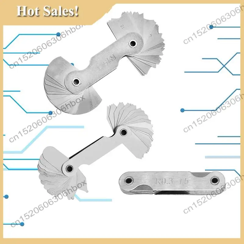 -HOPE Stainless Steel Radius Gauge, Portable Concave Convex External Internal Arc Measuring Tool Radius Fillet Gauge Set(5Pcs)
-HOPE Stainless Steel Radius Gauge, Portable Concave Convex External Internal Arc Measuring Tool Radius Fillet Gauge Set(5Pcs)
