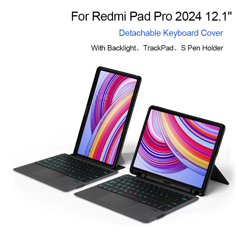 Smart Touchpad Keyboard For XiaoMi Redmi Pad Pro 12.1 Inch 2024 Backlight Magic Keyboard Cover With Pencil Holder Tablet Stand
Smart Touchpad Keyboard For XiaoMi Redmi Pad Pro 12.1 Inch 2024 Backlight Magic Keyboard Cover With Pencil Holder Tablet Stand