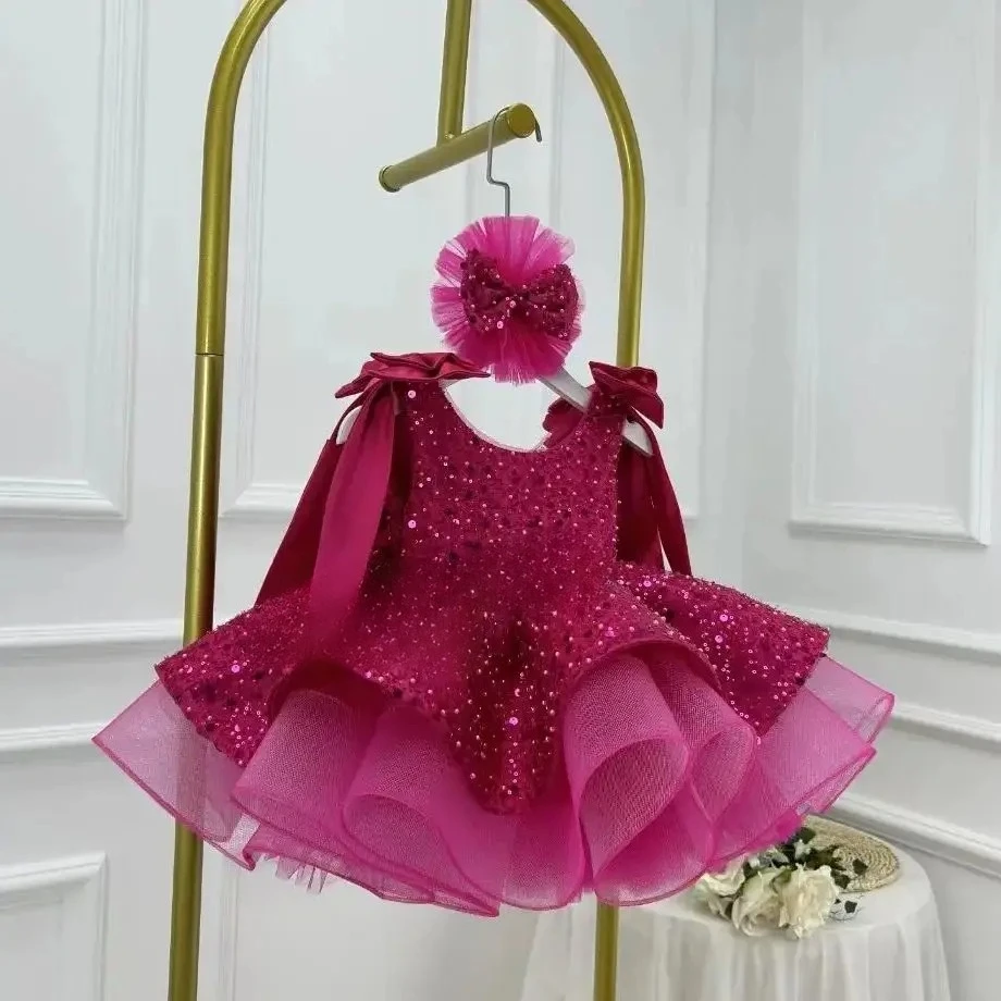 Beaded bow puff skirt baby Girls Baptism Outfit Gorgeous Girls' Christmas Performance Princess Dress 2-8 year old flower girl
Beaded bow puff skirt baby Girls Baptism Outfit Gorgeous Girls' Christmas Performance Princess Dress 2-8 year old flower girl