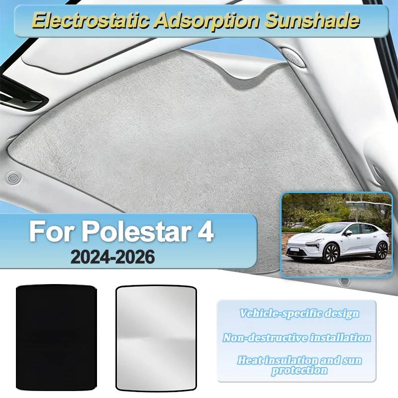 Sunroof For Polestar 4 2024 2025 2026 Car Roof Sun Shades Electrostatic Adsorption Sunshade Skylight Parts Protector Accessorie
Sunroof For Polestar 4 2024 2025 2026 Car Roof Sun Shades Electrostatic Adsorption Sunshade Skylight Parts Protector Accessorie
