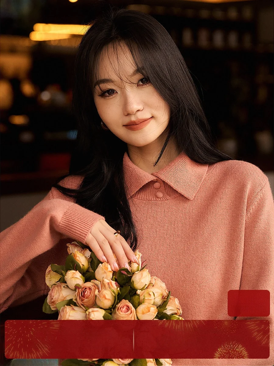 Вязаный шерстяной свитер Magic с маленьким воротником, из смесовой шерсти, удобный, с длинными рукавами, женский, модный, зимний
Вязаный шерстяной свитер Magic с маленьким воротником, из смесовой шерсти, удобный, с длинными рукавами, женский, модный, зимний