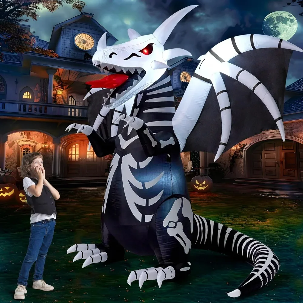 Inflatables Halloween Yard Decoration Inflatable Skeleton Dragon, Scary Halloween Decorations with Red LED Eyes
Inflatables Halloween Yard Decoration Inflatable Skeleton Dragon, Scary Halloween Decorations with Red LED Eyes