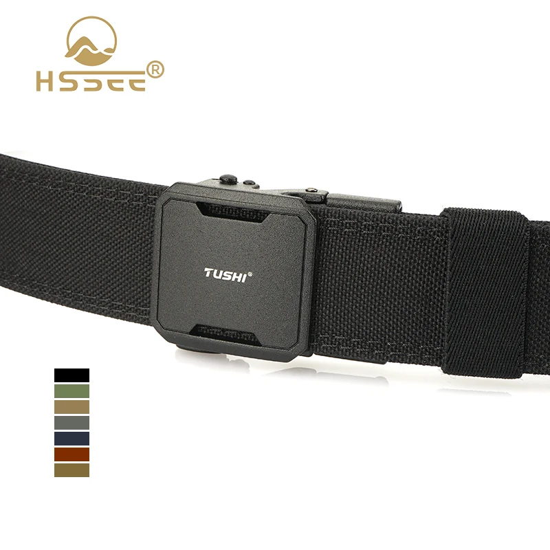 TUSHI New Rigid Tactical Outdoor Belt for Men Metal Automatic Buckle Casual Belt Thick Genuine Nylon Hunting Belt Tactical Gear
TUSHI New Rigid Tactical Outdoor Belt for Men Metal Automatic Buckle Casual Belt Thick Genuine Nylon Hunting Belt Tactical Gear
