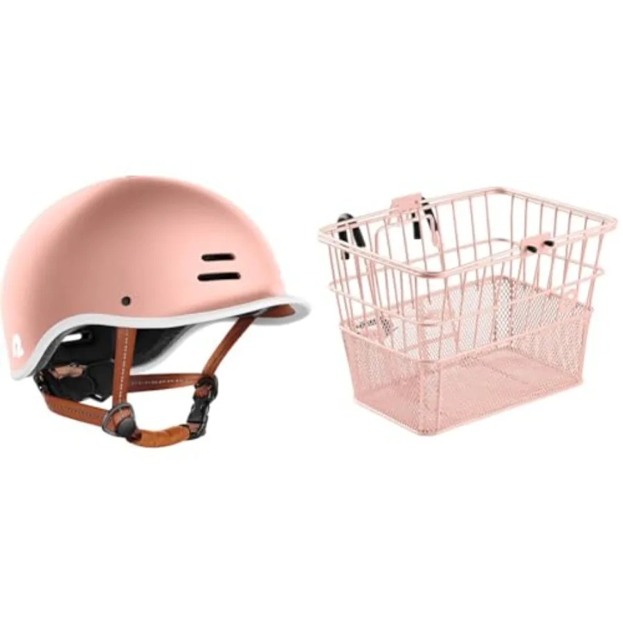 Adult bike helmet with 11 vents and detachable steel half-mesh front basket bundle for urban cycling, black matte finish, light
Adult bike helmet with 11 vents and detachable steel half-mesh front basket bundle for urban cycling, black matte finish, light