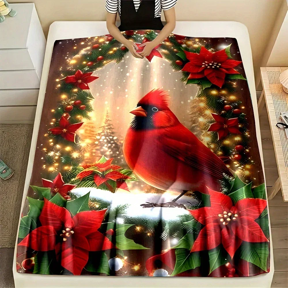 Contemporary Reversible Flannel Throw Blanket with Cartoon Christmas Tree and Red Bird Print Cozy AllSeason Polyester Bedding
Contemporary Reversible Flannel Throw Blanket with Cartoon Christmas Tree and Red Bird Print Cozy AllSeason Polyester Bedding