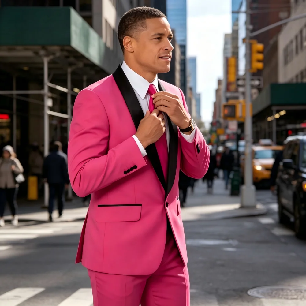 Men's Casual Lapel Xale Smalking Slim Fit Wedding Suit Single-Button Blazer Party Festive Two-Piece Suit Set
Men's Casual Lapel Xale Smalking Slim Fit Wedding Suit Single-Button Blazer Party Festive Two-Piece Suit Set