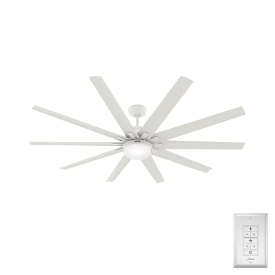 72 inch Outdoor or Indoor Ceiling Fan with LED Light - Matte White, 10 Blades, Quiet Operation, Standard Mount for Patio, Garag
72 inch Outdoor or Indoor Ceiling Fan with LED Light - Matte White, 10 Blades, Quiet Operation, Standard Mount for Patio, Garag