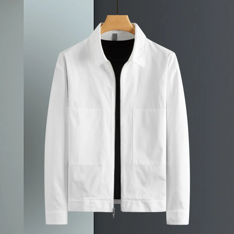 Мужская приталенная повседневная куртка: тонкая, однотонная, с воротником-стойкой, для бизнеса и отдыха, белая верхняя одежда, осенняя новинка, молодежный тренд
Мужская приталенная повседневная куртка: тонкая, однотонная, с воротником-стойкой, для бизнеса и отдыха, белая верхняя одежда, осенняя новинка, молодежный тренд