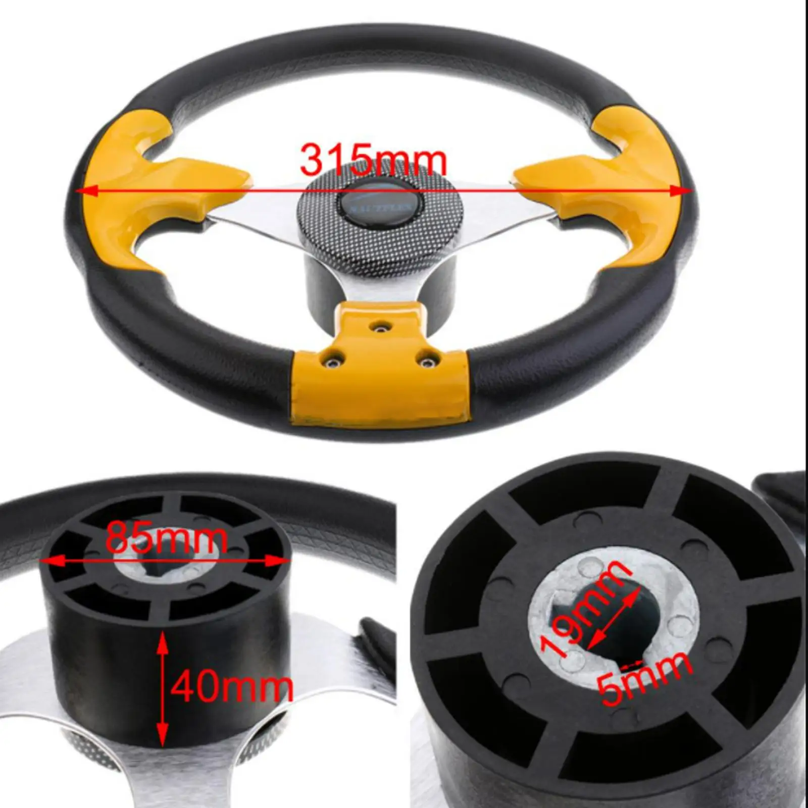 Marine Boat Steering Wheel Soft Foam Grip 3/4" Tapered Shaft 3 Spoke Non directional Fit for Boat Accessories Marine Vessels
Marine Boat Steering Wheel Soft Foam Grip 3/4" Tapered Shaft 3 Spoke Non directional Fit for Boat Accessories Marine Vessels