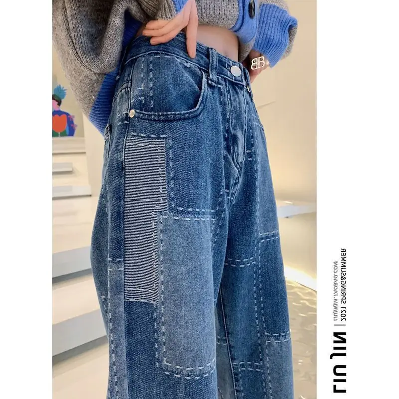 Women's Vintage Denim Wide Leg Spring Autumn High Waist Loose Floor Dragging Pants Straight Leg Pants
Women's Vintage Denim Wide Leg Spring Autumn High Waist Loose Floor Dragging Pants Straight Leg Pants