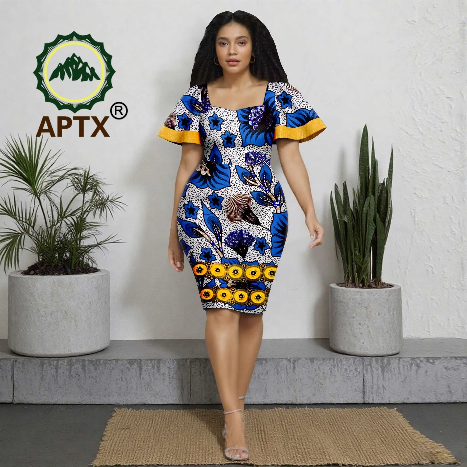 Африканское платье для женщин с принтом Анкары и квадратным воротником с короткими рукавами и летящими рукавами, платье длиной до колена, повседневное вечернее платье Dashiki
Африканское платье для женщин с принтом Анкары и квадратным воротником с короткими рукавами и летящими рукавами, платье длиной до колена, повседневное вечернее платье Dashiki