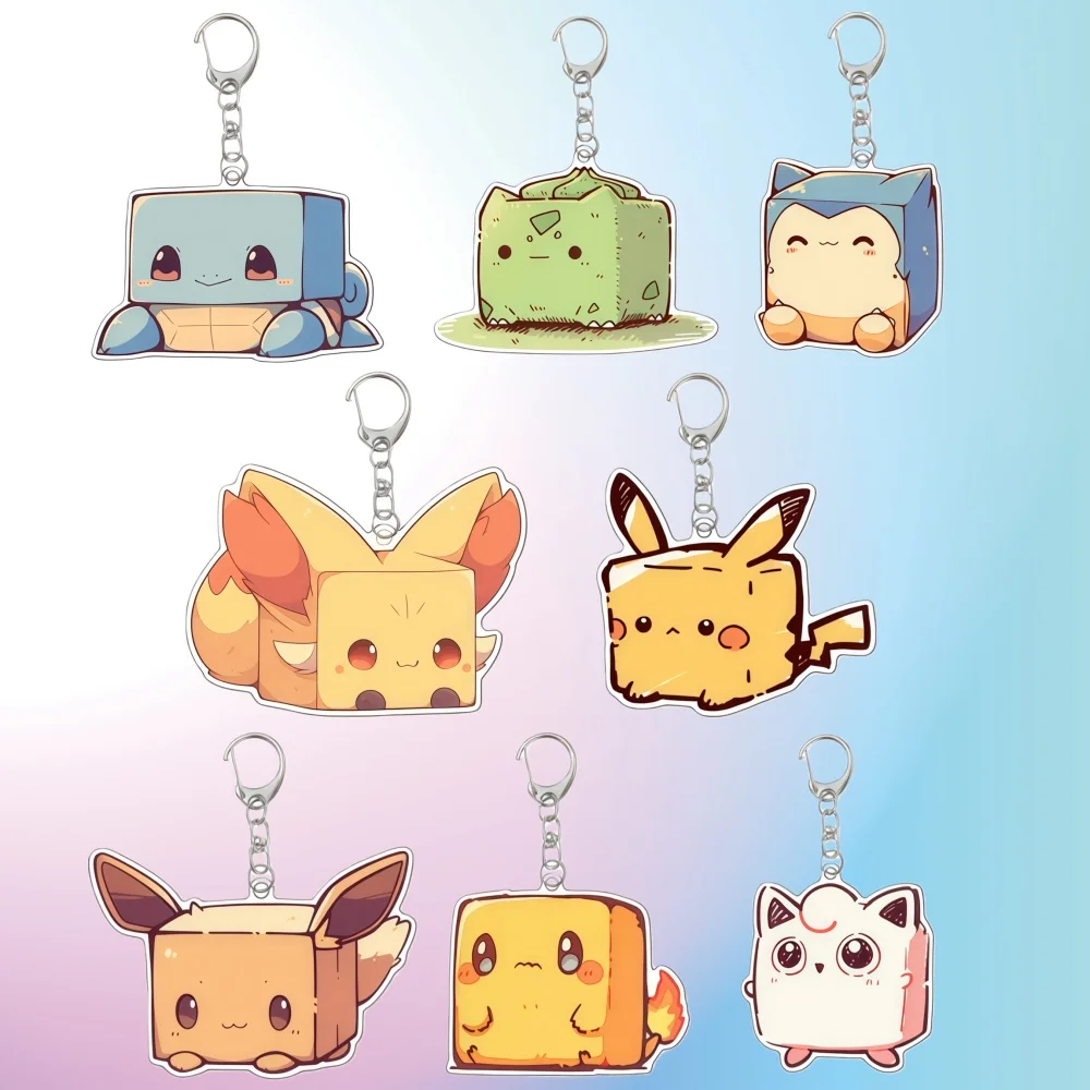 For Pokemon Eevee Charmander Squirtle Self Made Cartoon Acrylic KeyChain Backpack Accessories Pendant Anime Collection Gift
For Pokemon Eevee Charmander Squirtle Self Made Cartoon Acrylic KeyChain Backpack Accessories Pendant Anime Collection Gift