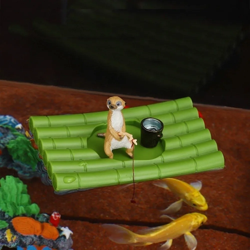 Realistic Aquarium Bamboo Raft Decor Mini Plastic Panda Fishing Raft Auto-Floating Handmade Landscaping Crafts Betta Tank
Realistic Aquarium Bamboo Raft Decor Mini Plastic Panda Fishing Raft Auto-Floating Handmade Landscaping Crafts Betta Tank