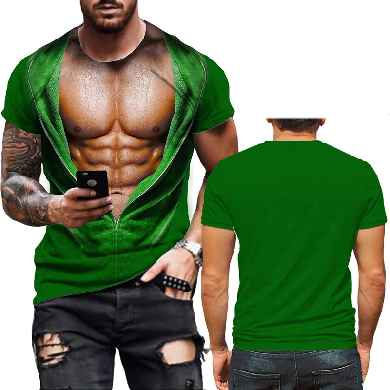3D Fake Muscle T Shirt Men's New Short-sleeved Fitness Cool Tee Summer Funny Streetwear Cosplay Muscle Body T Shirt Spring Sale
3D Fake Muscle T Shirt Men's New Short-sleeved Fitness Cool Tee Summer Funny Streetwear Cosplay Muscle Body T Shirt Spring Sale