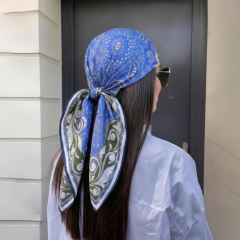 Fashion Scarf Headband Turban Hijab Print Women's Square Headscarf Shawl Bandana Neckerchief Windproof Handkerchief Luxury Wraps
Fashion Scarf Headband Turban Hijab Print Women's Square Headscarf Shawl Bandana Neckerchief Windproof Handkerchief Luxury Wraps