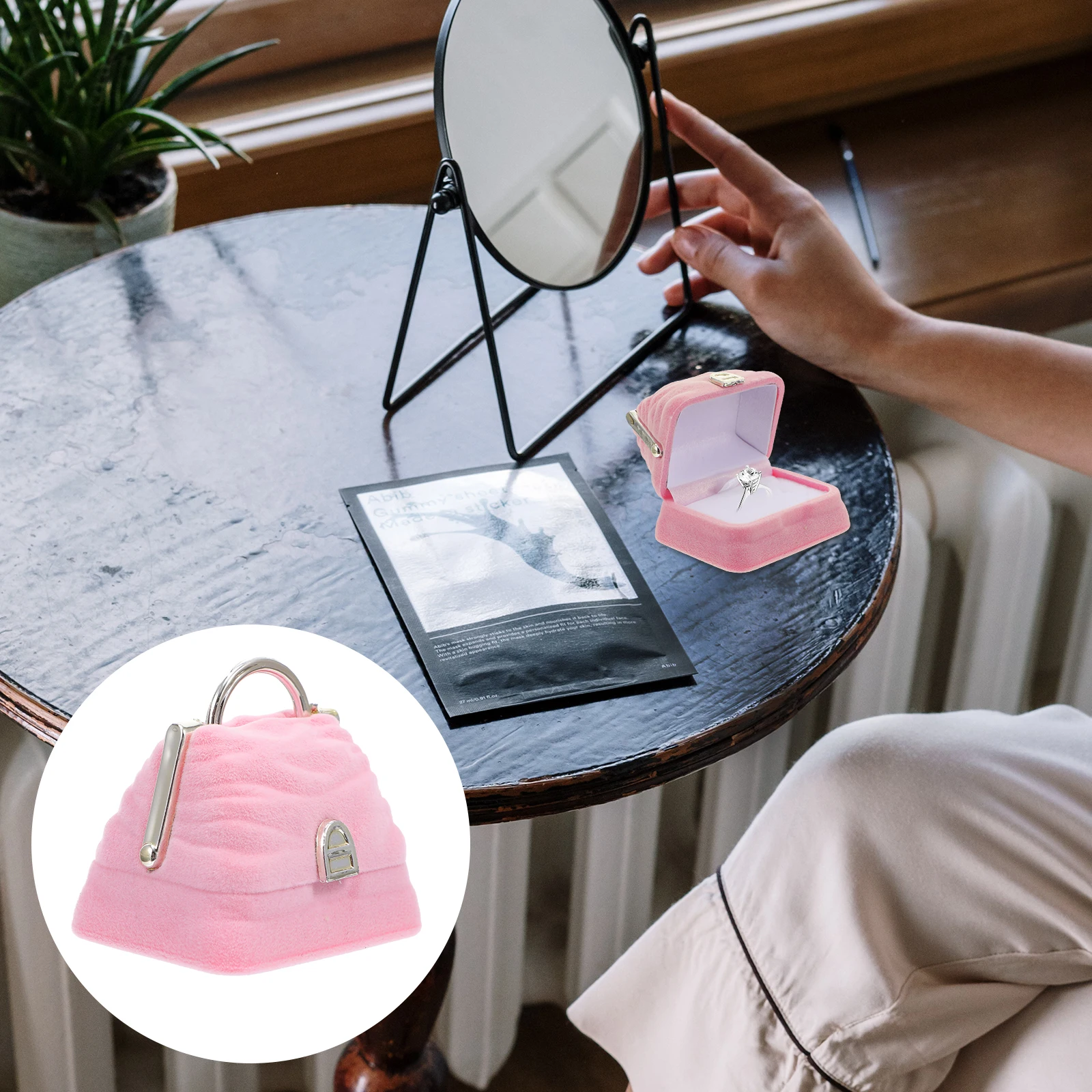 Коробка в форме сумки, креативный чехол для хранения ювелирных изделий для свадьбы, помолвки, подарок на день Святого Валентина, прочный контейнер для колец 
Коробка в форме сумки, креативный чехол для хранения ювелирных изделий для свадьбы, помолвки, подарок на день Святого Валентина, прочный контейнер для колец