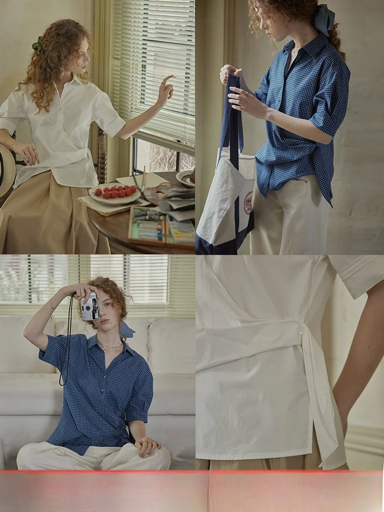 C.PAIA Blue Tone Plaid Artist Deconstructed Retro Design Sensation Slim Fit irt Collar ort Sve Cotton Blend
C.PAIA Blue Tone Plaid Artist Deconstructed Retro Design Sensation Slim Fit irt Collar ort Sve Cotton Blend