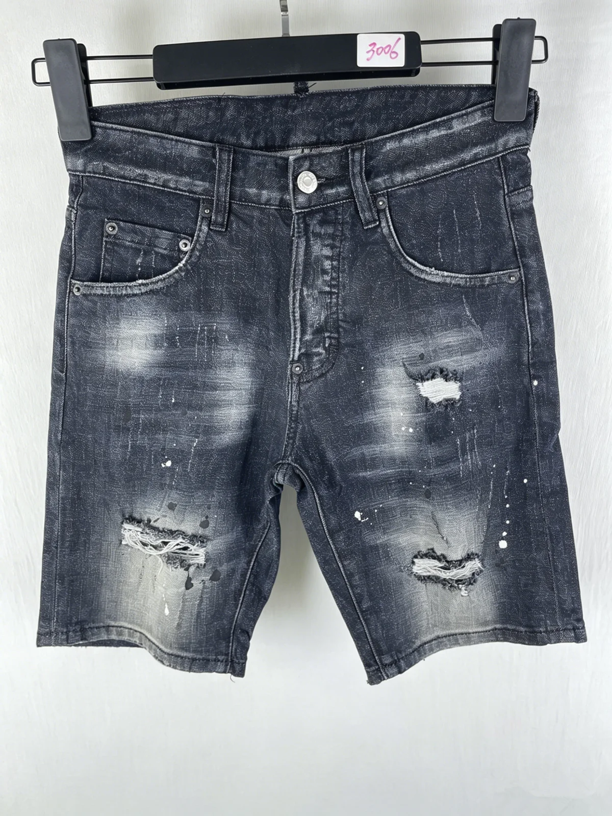 3006 Summer New Men's Jeans Washed Ripped Patch Paint Slim-fit Micro-elastic Denim Shorts Men's Black
3006 Summer New Men's Jeans Washed Ripped Patch Paint Slim-fit Micro-elastic Denim Shorts Men's Black