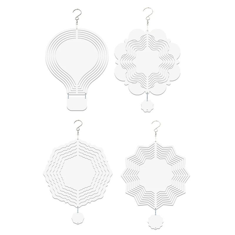 4Pcs Sublimation Wind Spinner Blanks 3D Wind Spinners Multi-Hanging Wind Spinners For Outdoor Garden Decoration 8 Inch
4Pcs Sublimation Wind Spinner Blanks 3D Wind Spinners Multi-Hanging Wind Spinners For Outdoor Garden Decoration 8 Inch