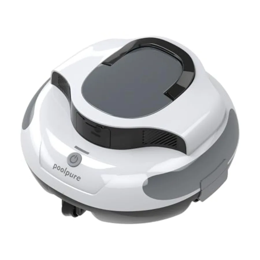 Cordless Robotic Pool Cleaner for above ground in-ground pools up to 1000 sq.ft, white, IPX8 waterproof with dual 30W motors, 5
Cordless Robotic Pool Cleaner for above ground in-ground pools up to 1000 sq.ft, white, IPX8 waterproof with dual 30W motors, 5