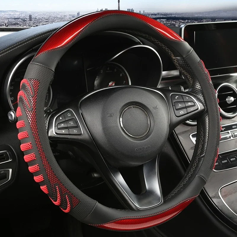Three-dimensional Honeycomb Steering Wheel Cover Durable Leather Cover with Anti-slip Linning Universal 14.5-15in
Three-dimensional Honeycomb Steering Wheel Cover Durable Leather Cover with Anti-slip Linning Universal 14.5-15in