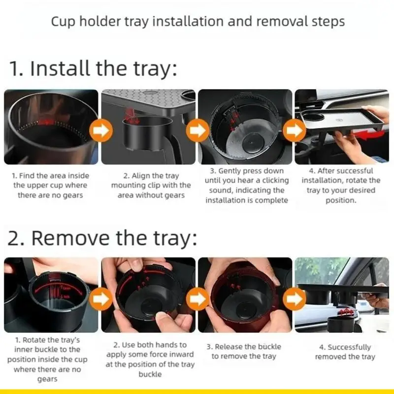 SZCH Car Cup Mount Tray with Not Slip Surfaces Rotatable Clip Structure Multiple Angles Positioning Interior Organizers
SZCH Car Cup Mount Tray with Not Slip Surfaces Rotatable Clip Structure Multiple Angles Positioning Interior Organizers