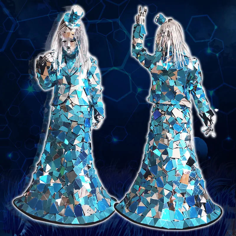 Mirror Costume Dance show Ds lens costume women's jumpsuit nightclub Gogo Outfit Party Glass Suit
Mirror Costume Dance show Ds lens costume women's jumpsuit nightclub Gogo Outfit Party Glass Suit