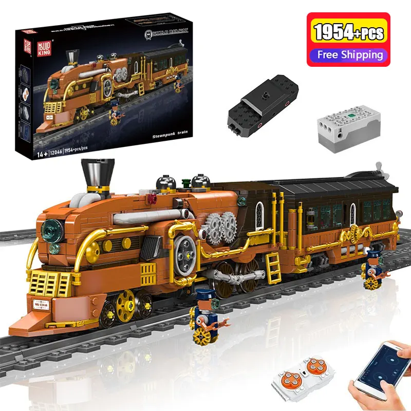 Mould King 12046 Building Blocks Motorized Steampunk Train Toy Mechanical Assembly Locomotive Bricks Set Christmas Gift Kids
Mould King 12046 Building Blocks Motorized Steampunk Train Toy Mechanical Assembly Locomotive Bricks Set Christmas Gift Kids
