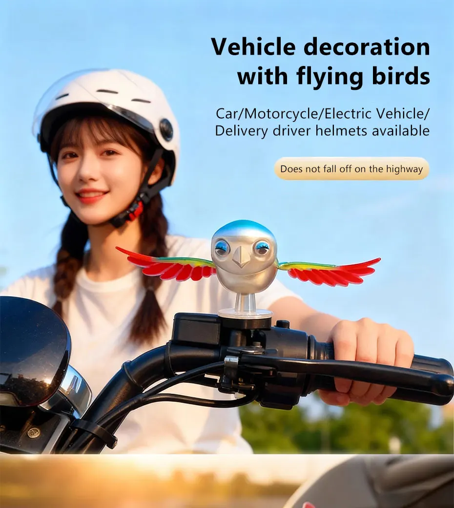 1Pc Flying Bird Car Ornament Fun Flaps Wings Decor for Rearview Mirror Simulation Flying Bird Accessory for Motorcycle Car
1Pc Flying Bird Car Ornament Fun Flaps Wings Decor for Rearview Mirror Simulation Flying Bird Accessory for Motorcycle Car