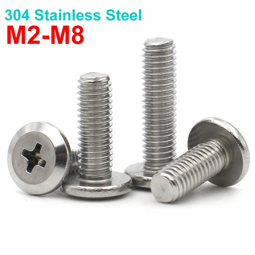 5/10/50pcs M2 M2.5 M3 M4 M5 M6 M8 304 Stainless Steel Phillips Cross Recessed Large Flat Head Screw Bolt Furniture Rivet
5/10/50pcs M2 M2.5 M3 M4 M5 M6 M8 304 Stainless Steel Phillips Cross Recessed Large Flat Head Screw Bolt Furniture Rivet