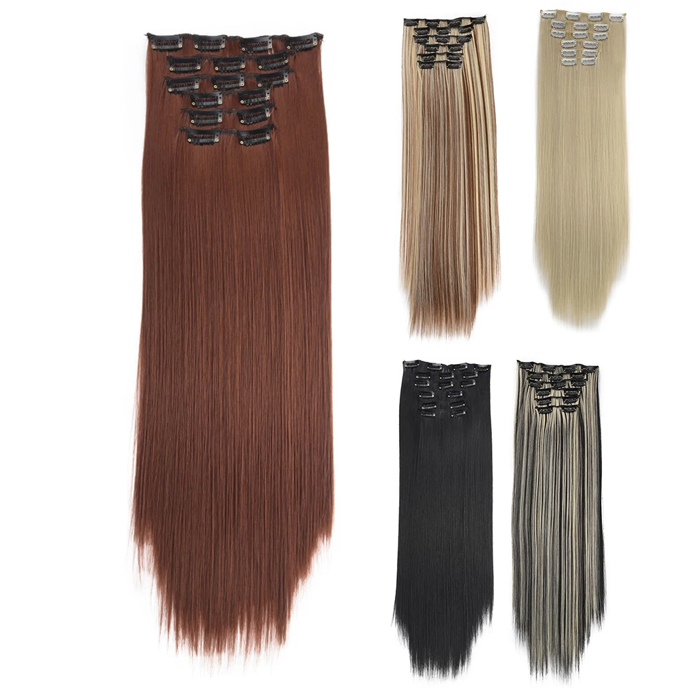 Zolin Synthetic Clip in Hair Extensions Hair Full Head 6Pcs/set Long Straight 24inch Hairpiece for Women Daily Use
Zolin Synthetic Clip in Hair Extensions Hair Full Head 6Pcs/set Long Straight 24inch Hairpiece for Women Daily Use